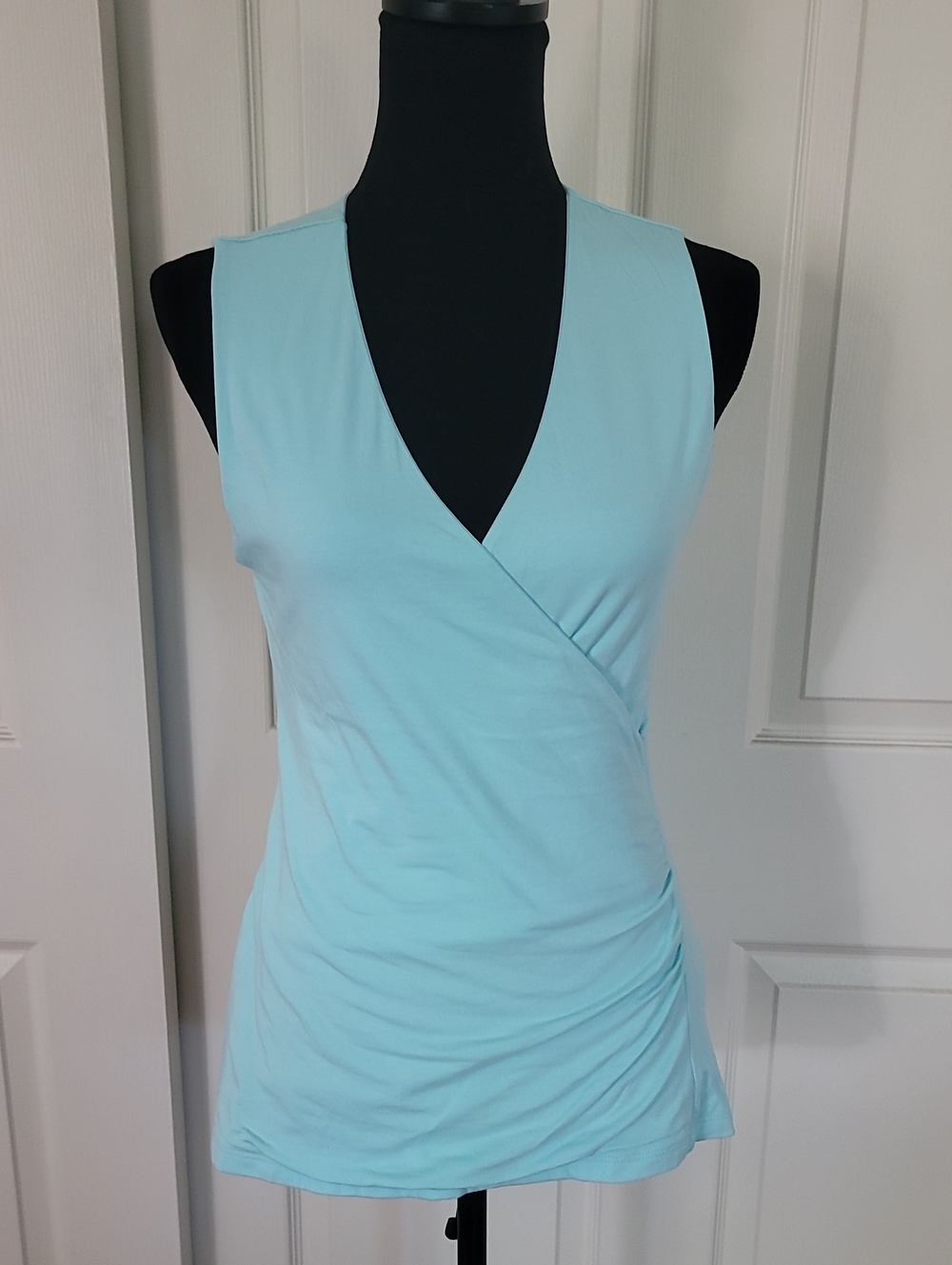 Soft Surroundings MINT COLOR Wrap V-Neck Camisole TOP STRETCHY SIZE S